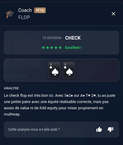 Vista previa del panel coach de Eurêka Poker